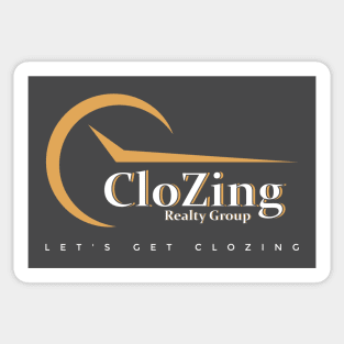 CloZing Realty Group Logo Gold and White Sticker